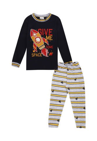 Pijama Niño Mateo Estampado Amarillo Sol Santana Santana