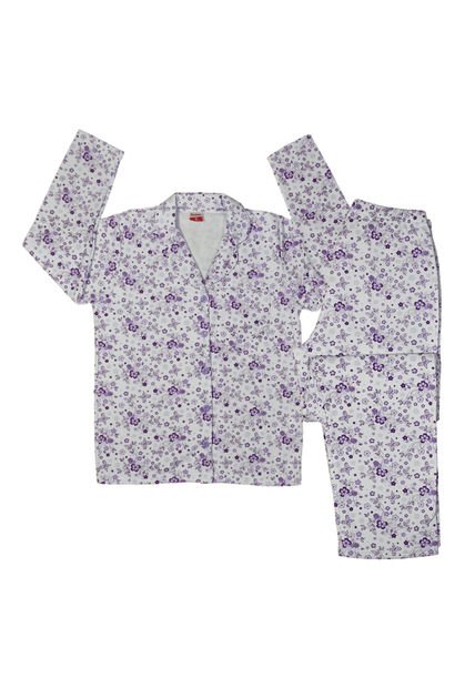 Pijama Mujer Daniela Morado Medio Santana