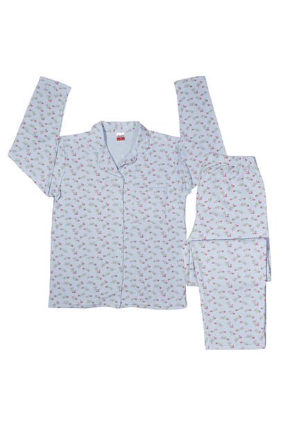 Pijama Mujer Daniela Azul Jaspe Santana