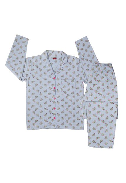 Pijama Mujer Daniela Agua Marina Santana