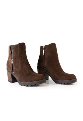 Botines Café Para Mujer Santorini