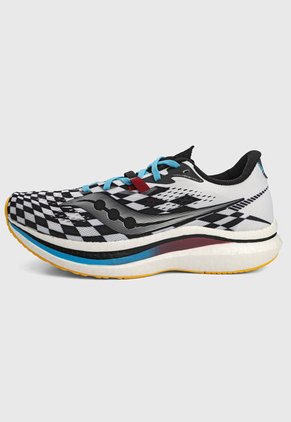 Tenis Running Blanco-Negro-Azul Saucony Endorphin Pro 2