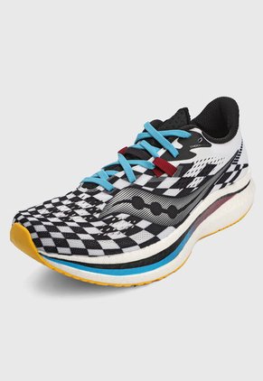 Tenis Running Blanco-Negro-Azul Saucony Endorphin Pro 2