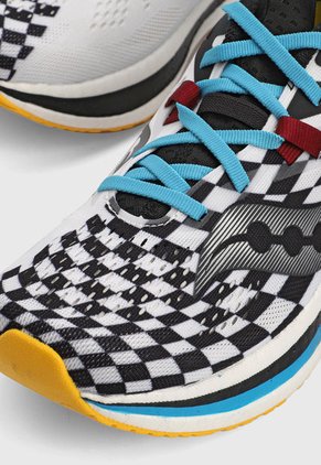 Tenis Running Blanco-Negro-Azul Saucony Endorphin Pro 2