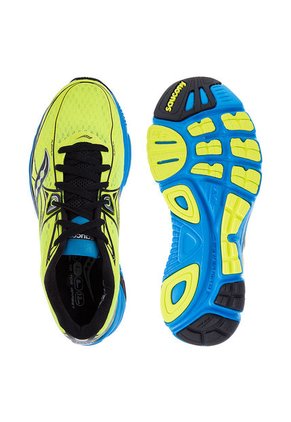 Running Verde Fluorescente-Negro-Azul Saucony Mirage 5