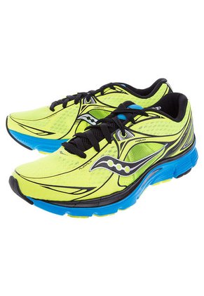 Running Verde Fluorescente-Negro-Azul Saucony Mirage 5