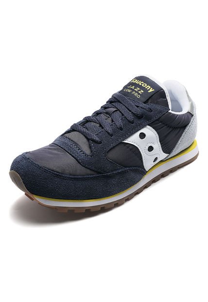 Tenis Lifestyle Azul Navy-Gris-Blanco Saucony Jazz Lowpro