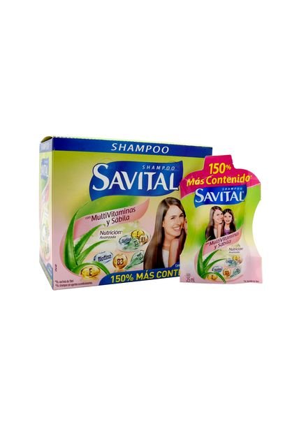 Champu Savital Multivitaminas Caja 20 Sobres 25 Ml