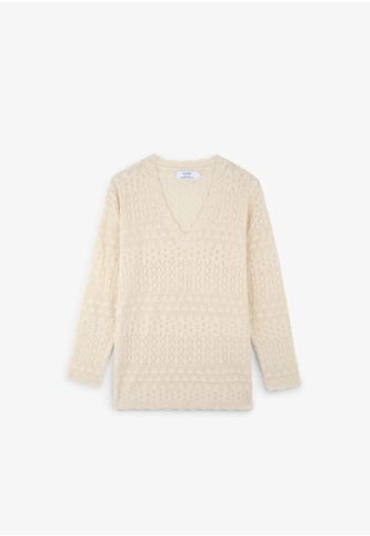 Sweater Pointelle Long 44409ECRUL Multicolor Scalpers