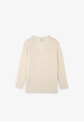 Sweater Pointelle Long 44409ECRUL Multicolor