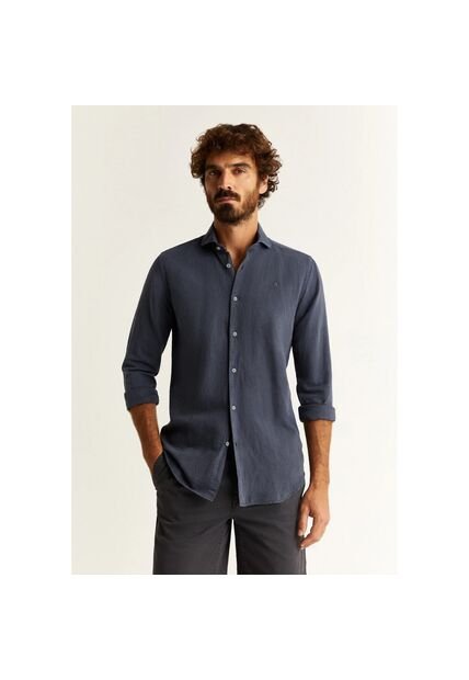 Camisa Vintage 46189NAVY39 Azul