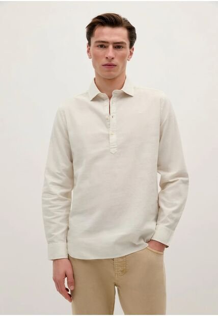 Camisa Tipo Polo New Colors 57296CREAM45 Crema