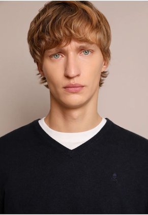 Jersey Cuello Pico Calavera K12743NAVYM Multicolor