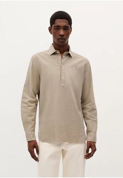 Camisa Tipo Polo New Colors 57296BEIGE45 Beige