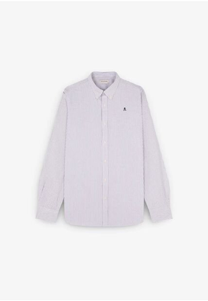 Camisa New Oxford Bd 48394BURGUNDYSTRIP41 Multicolor