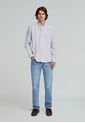 Camisa New Oxford Bd 48394BURGUNDYSTRIP41 Multicolor de Scalpers