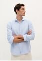 Camisa Vintage Linen Se 57298SKYBLUE40 Azul de Scalpers