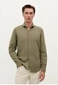 Camisa Vintage Linen Se 57298KHAKI45 Caqui de Scalpers