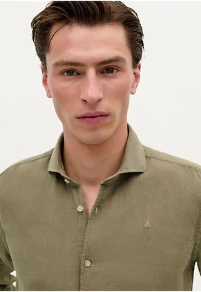 Camisa Vintage Linen Se 57298KHAKI45 Caqui
