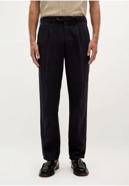 Pantalon Firenze Linnen 55720NAVY38 Azul