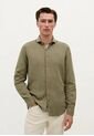 Camisa Vintage Linen Se 57298KHAKI45 Caqui de Scalpers