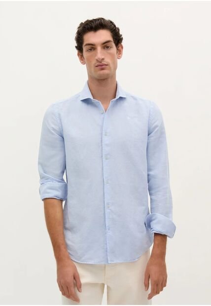 Camisa Vintage Linen Se 57298SKYBLUE40 Azul