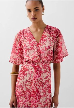 Vestido Monet Print Raspberry 58550RASPBERRYXL Multicolor