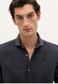 Camisa Vintage Linen Se 57298NAVY39 Azul de Scalpers