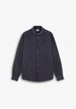 Camisa Vintage Linen Se 57298NAVY39 Azul de Scalpers
