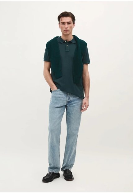 Polo Basico 55950DARKGREENL Verde