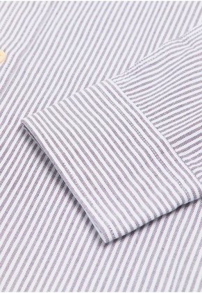 Camisa New Oxford Bd 48394BURGUNDYSTRIP41 Multicolor