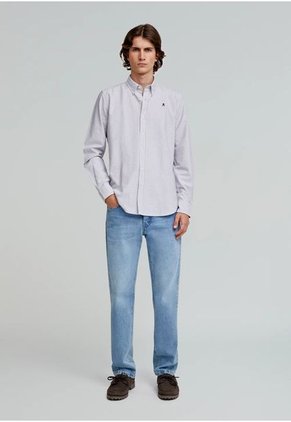 Camisa New Oxford Bd 48394BURGUNDYSTRIP41 Multicolor