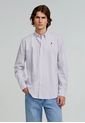 Camisa New Oxford Bd 48394BURGUNDYSTRIP41 Multicolor de Scalpers