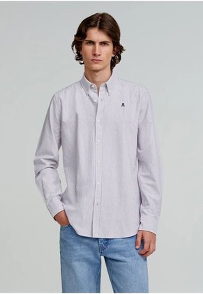 Camisa New Oxford Bd 48394BURGUNDYSTRIP41 Multicolor