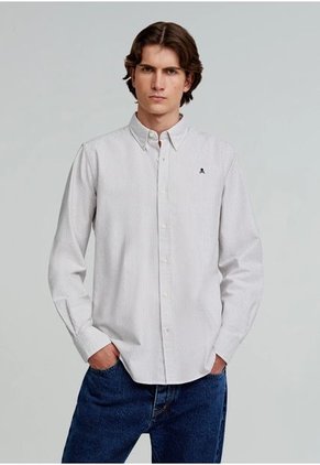 Camisa New Oxford Bd 48394TAUPESTRIPES44 Multicolor