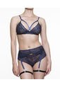 Conjunto Lenceria SCHERZO Adagio 5 Sensual Con Liguero Azul de Scherzo Lingerie