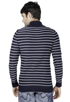 Sweater Selected Azul-Blanco