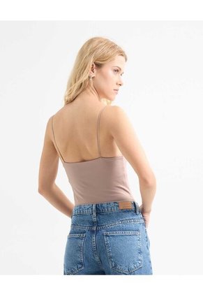 Camiseta Para Mujer Manga Sisa Moda Color Taupe Marca Seven Seven #28096192