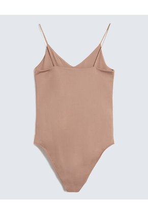 Camiseta Para Mujer Manga Sisa Moda Color Taupe Marca Seven Seven #28096192