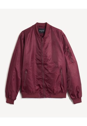 Chaqueta Bomber Con Cremallera  Para Hombre Rojo Seven Seven