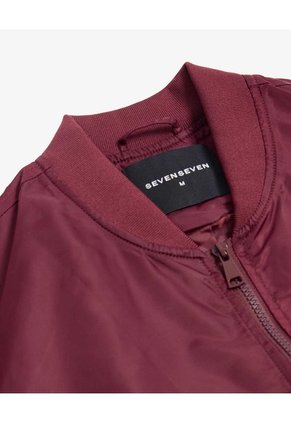 Chaqueta Bomber Con Cremallera  Para Hombre Rojo Seven Seven