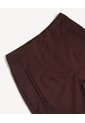Short Tejido Plano Con Pinzas  Para Mujer Café Seven Seven de Seven Seven
