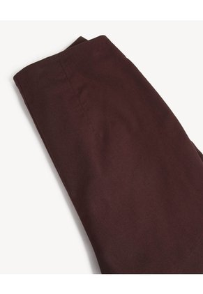 Short Tejido Plano Con Pinzas  Para Mujer Café Seven Seven