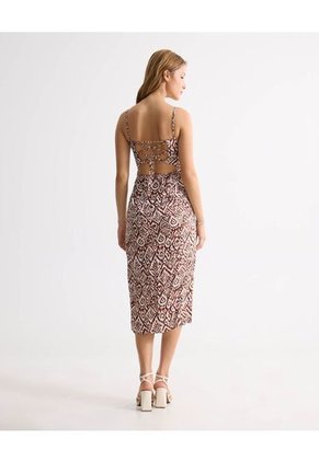 Vestido Para Mujer M/Sisa Largo Color Terracota Marca Seven Seven #28171432