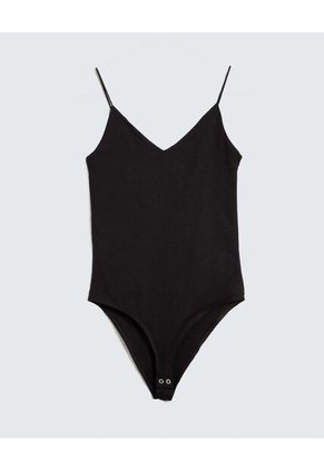 Body Escote En V Para Mujer Negro Seven Seven