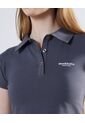 Crop Top Cuello Polo  Para Mujer Gris Seven Seven de Seven Seven