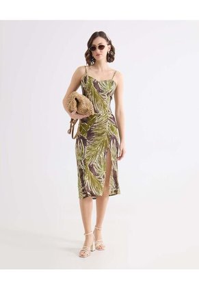 Vestido Para Mujer M/Sisa Largo Color Café Marca Seven Seven #28171431