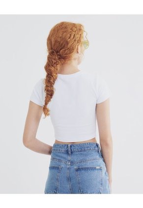 Camiseta Para Mujer Manga Corta Color Blanco Marca Seven Seven #28095903