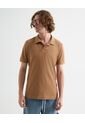 Polo Para Hombre Cuello Tejido Sin Bolsillo Color Café Marca Seven Seven #45110861 de Seven Seven