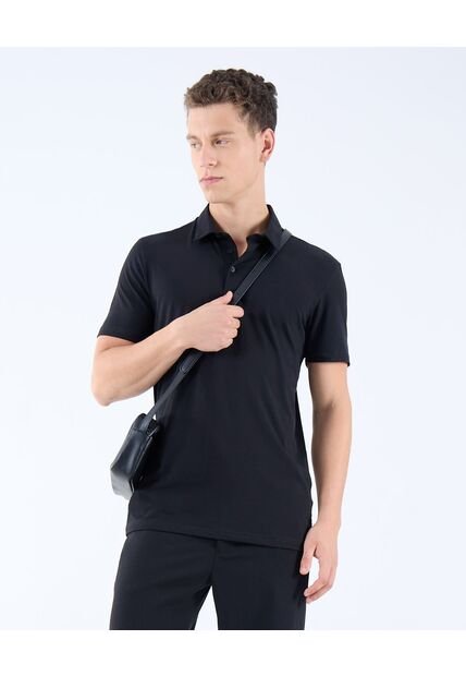 Polo Para Hombre Cuello Maquina  Color Negro Marca Seven Seven #45110863